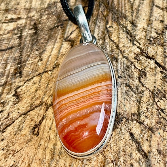 Rustic Sardonyx Pendant 2” - Picture 4 of 5